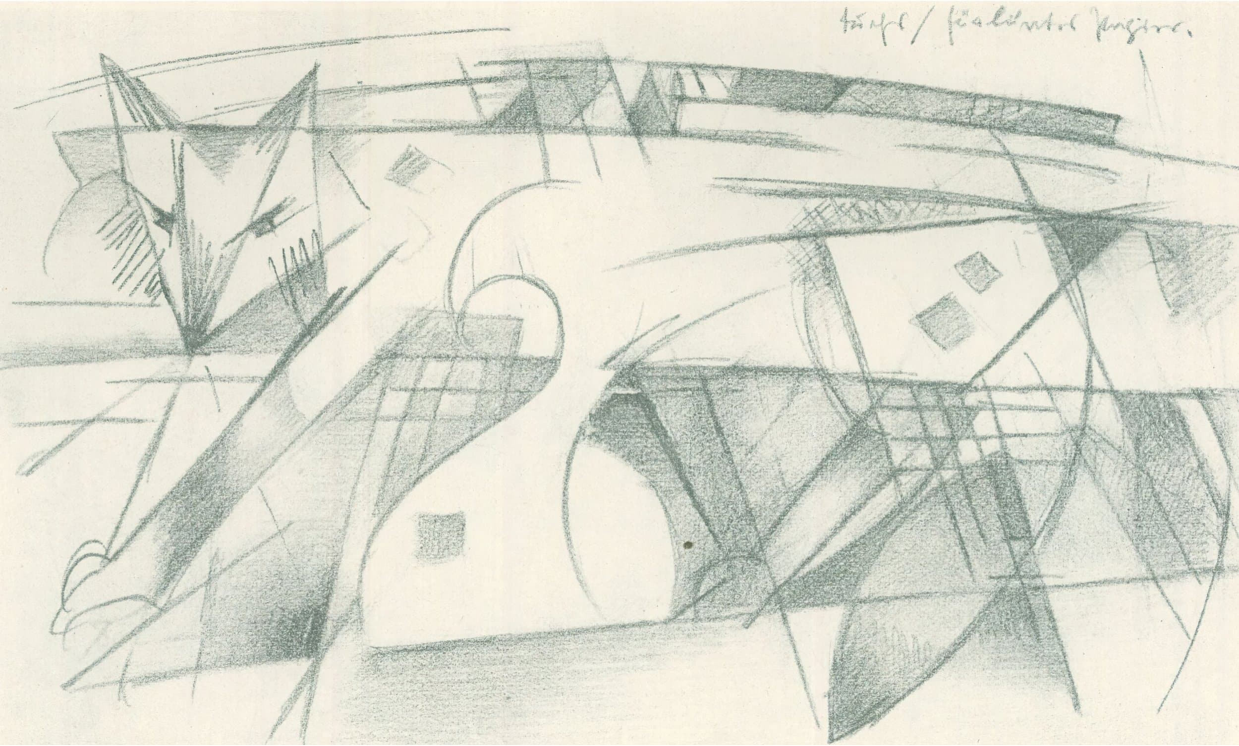 Franz Marc Sketch #6 The Fox – original 1915 pencil sketch from Skizzenbuch aus dem Felde